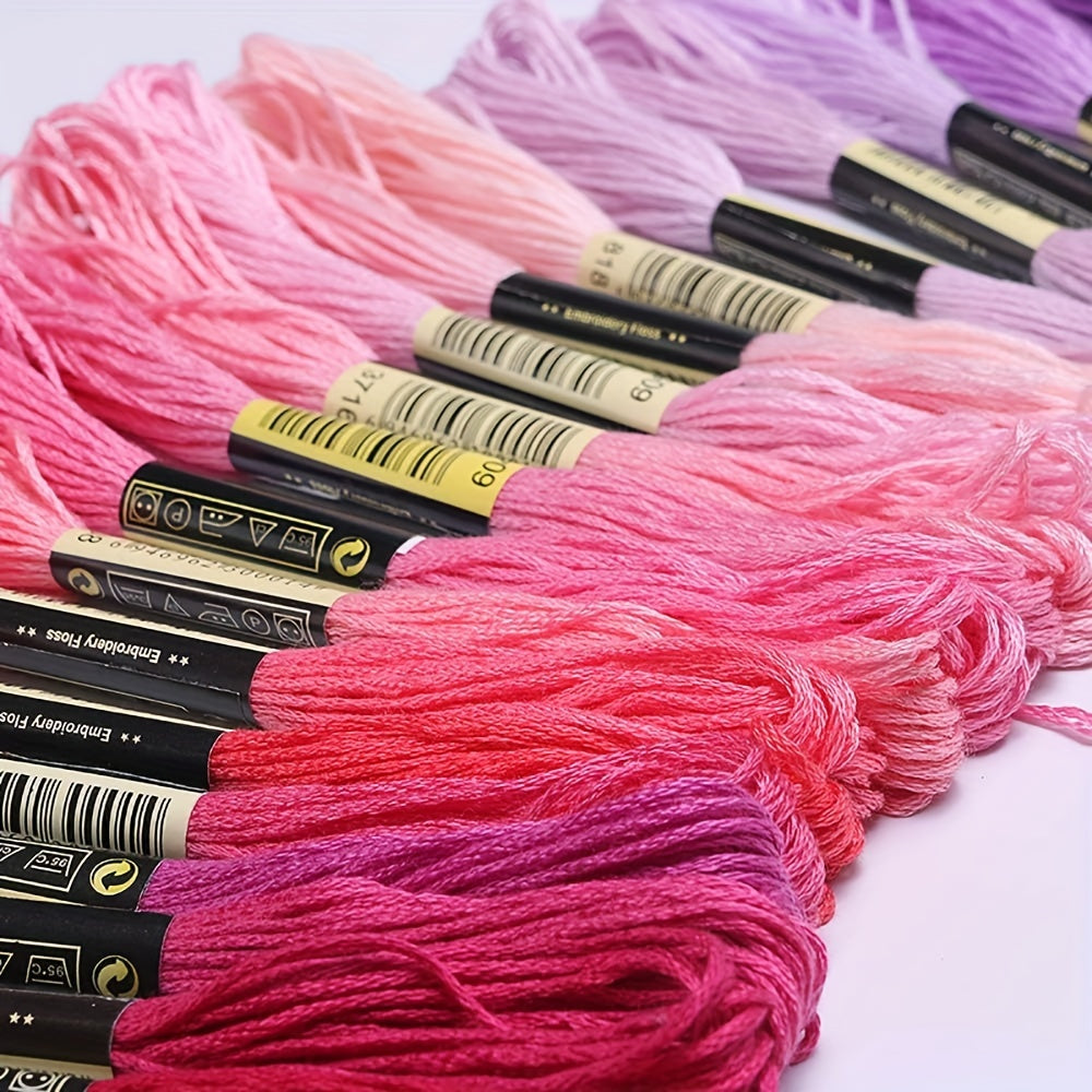 140pcs Rainbow Embroidery Floss Pack - Cross Stitch Threads Bracelet Yarn Craft