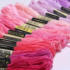 140pcs Rainbow Embroidery Floss Pack - Cross Stitch Threads Bracelet Yarn Craft