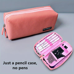 Large Capacity Canvas Pencil Bag School Supplies Storage Bag