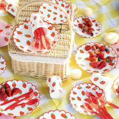 10pcs Strawberry Fruit Patterned Tableware for Parties & Events