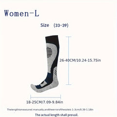 Winter Ski Socks For Men Women Thermal Extra Thick Warm Heated Knee High Socks