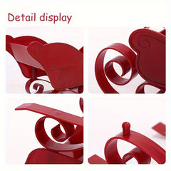 2pcs Christmas Sled Desktop Decoration Plastic Home Tree Hanging Ornam