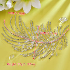 Bohemian Bridal Headpiece with Fireworks Rhinestone Encrusted High Resin