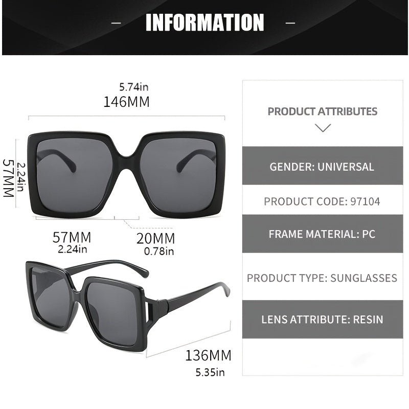 Women's Large Frame UV Protection Sunglasses for Outdoor Activities