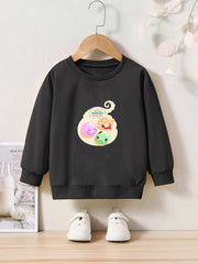 OERYUI Kids Happy Dongzhi Festive Print Sweatshirt