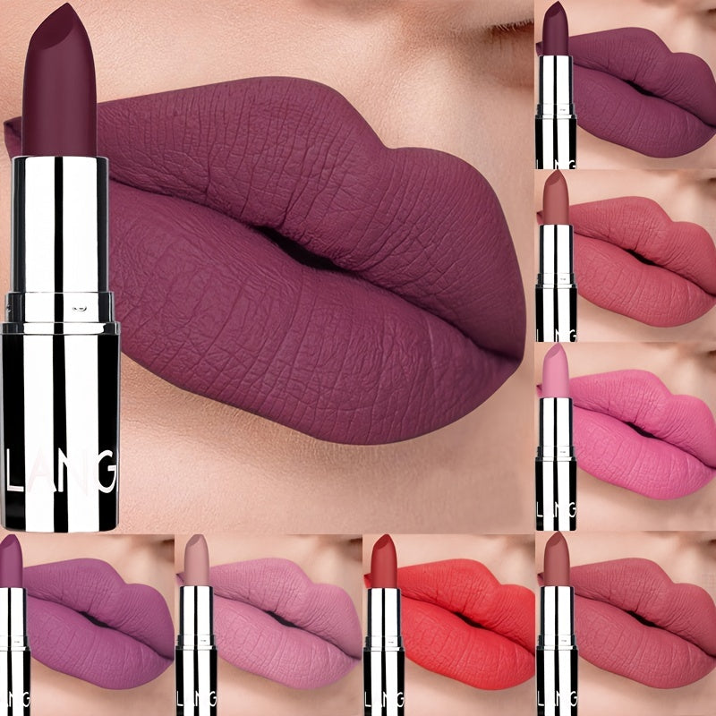 Moisturizing Matte Lipstick Waterproof Velvet Finish Long Lasting