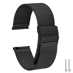 Stainless Steel Metal Strap Folding Watch Band Replacement Wristbands