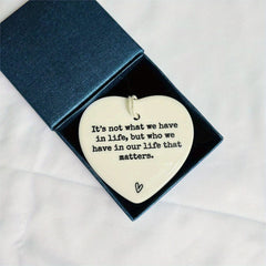 Heart Shaped Ceramic Tile Gift for Friends, Family, and Colleagues