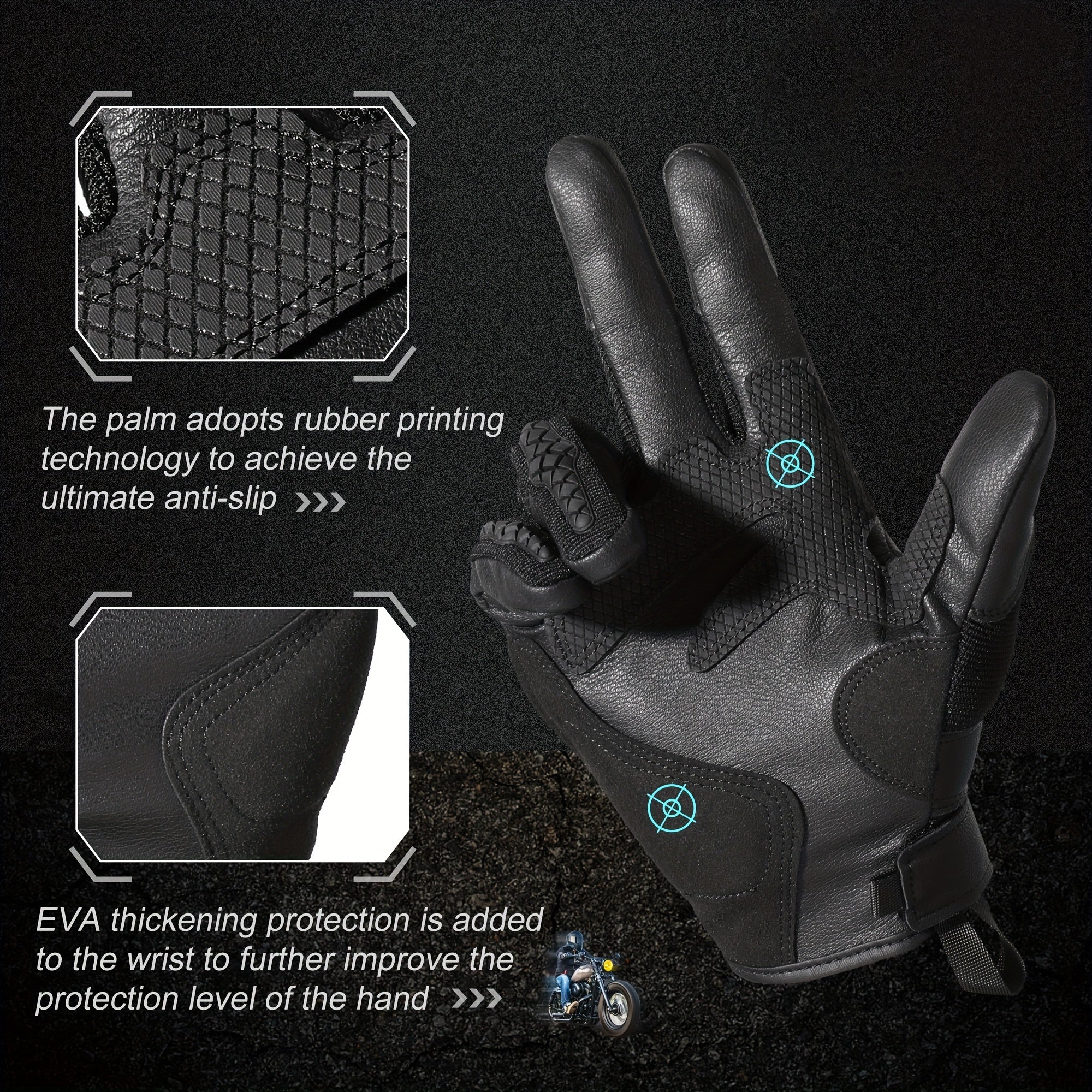MVPTOO Protective Motorcycle Gloves Full Finger Tactical Gloves for Men & Women