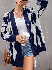Casual Cardigan Women's Plus Button Up Long Sleeve Knit Coat