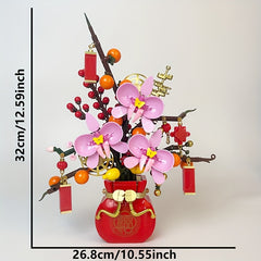 Persimmon Ruyi Eternal Flower Potted Plant DIY Toy