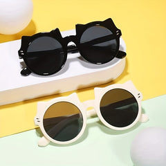 Cat Round Frame Sunglasses UV Protection Summer Beach Baby Accessory