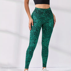 Women's Print Hip Lift Workout Leggings High Elastic Slim Fitness Pants