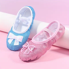 Rainbow Slip On Ballet Shoes For Girls Soft Sole Dancing Shoes