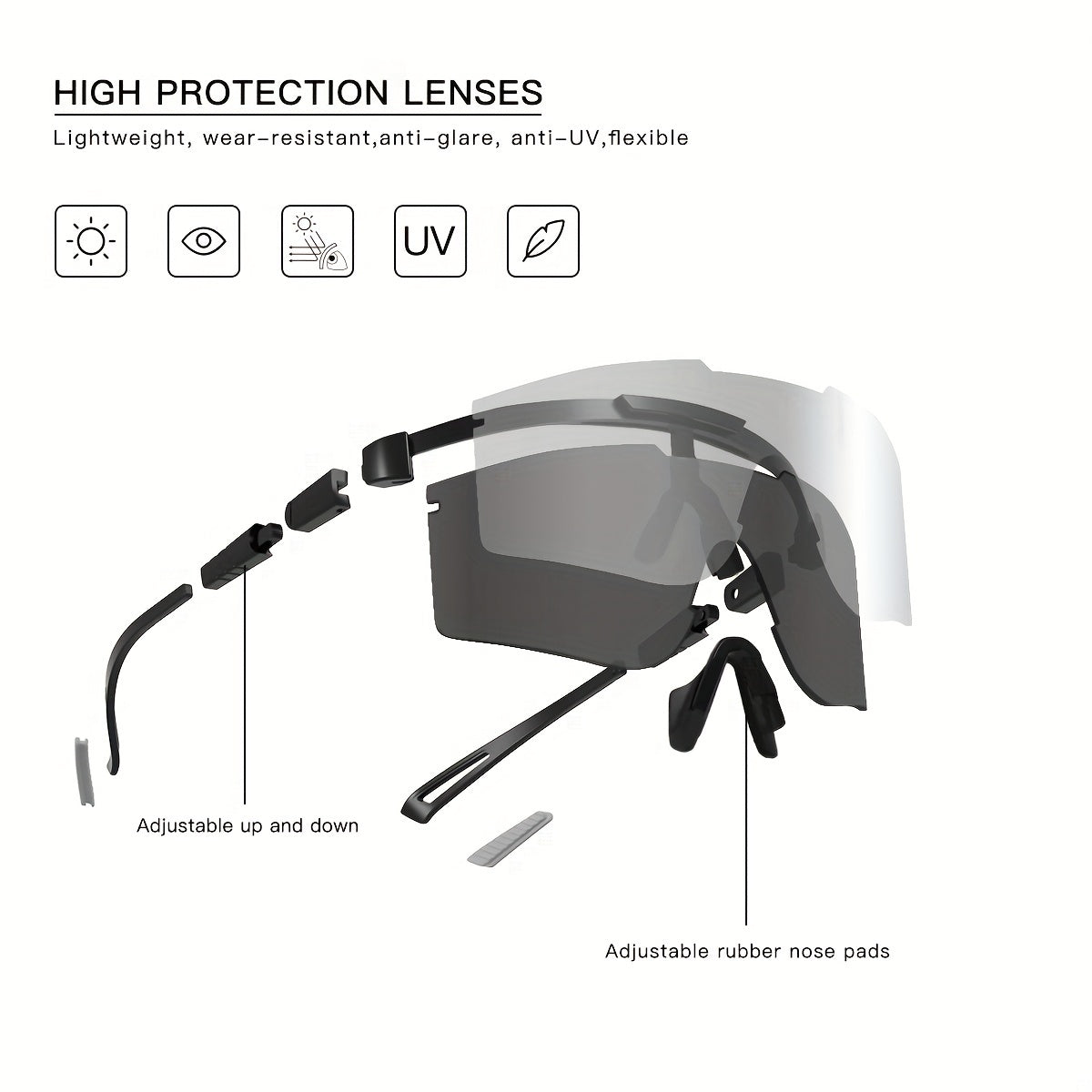 FANLUOQI Polarized Sunglasses with UV400 Protection for Cycling Golf