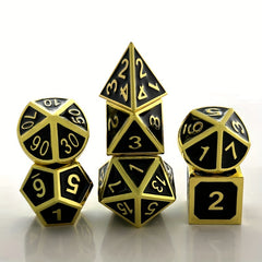 7pcs Metal Dice Polyhedron Set For Fun And Leisure