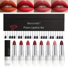 Long Lasting Waterproof Matte Piano Lipstick Set