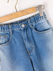 Girls Ombre High Waist Wide Leg Denim Pants