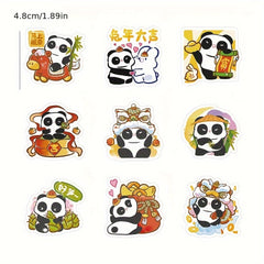 120pcs Creative Panda Stickers Waterproof DIY Party Gift Decoration