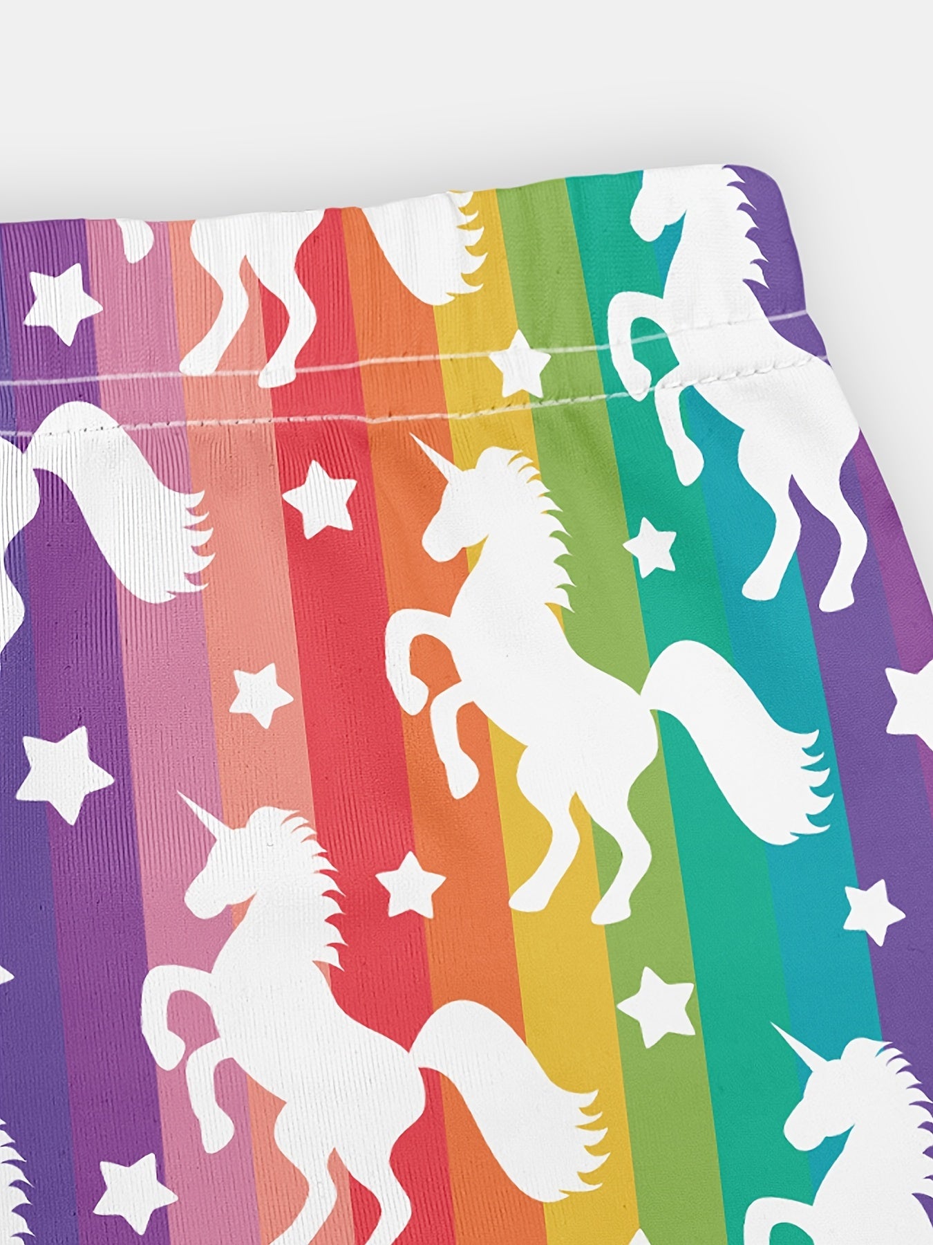3pcs Girls Cartoon Unicorn And Butterfly Tie Dye Athletic Leggings