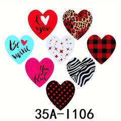 500pcs Love Stickers Roll - 8 Patterns Sealing Sticker Self-adhesive Label