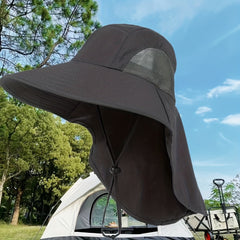 1pc Breathable Sun Protection Large Brim Bucket Hat