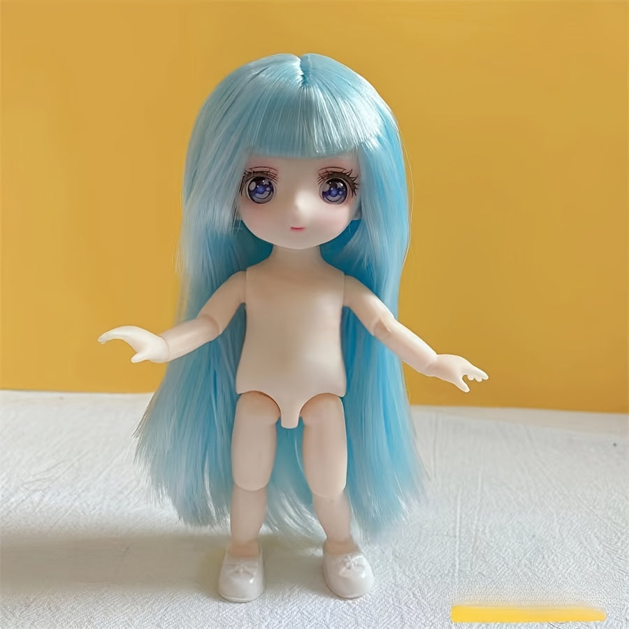 16cm Girl Doll 1/8 BJD Doll with Movable Joints Nude Body And Realistic Eyes