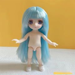 16cm Girl Doll 1/8 BJD Doll with Movable Joints Nude Body And Realistic Eyes