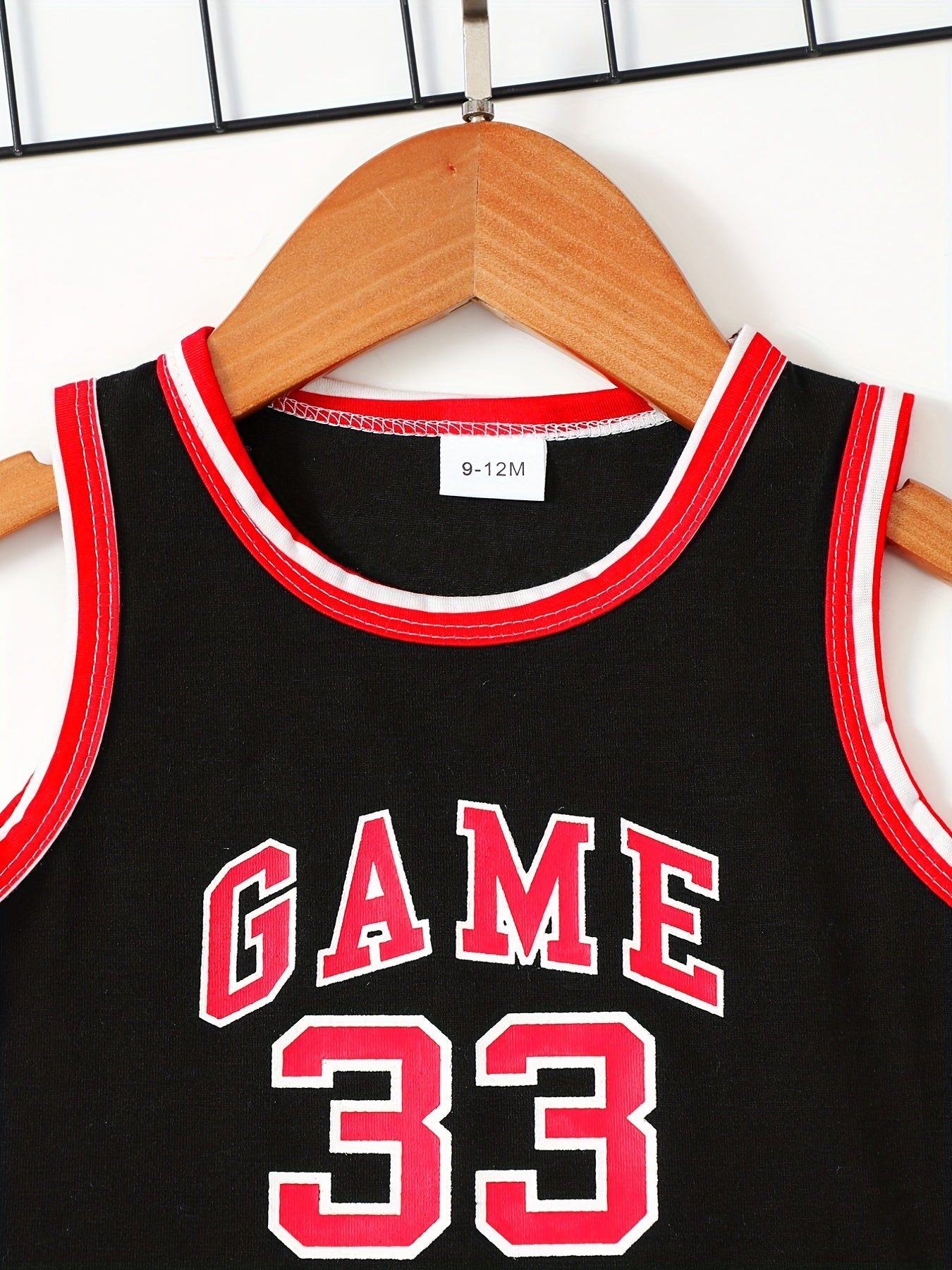 Toddler Kid Basketball Jersey Outfit Game 83 Tank Top Track Shorts Set