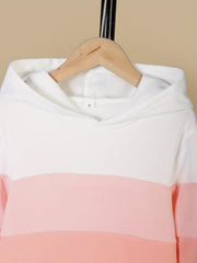 Gradient Stripe Girl's 2pcs Hoodie & Sweatpants Set