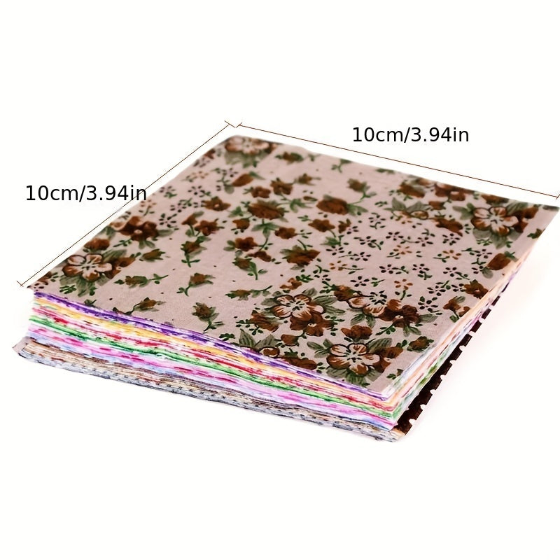 100pcs Cotton Fabric Patchwork DIY Sewing Quilting Toys Cloth