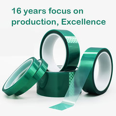 Green Polyester Hi Temp Masking Tape 5mm-50mm 108ft