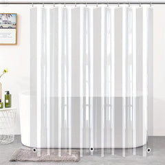 1pc Transparent Shower Curtain With 3 Magnets Vertical Sense Of Heavy Waterproof