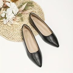 Women's Pointed Toe Ballet Flats Soft Sole Slip On Work Shoes