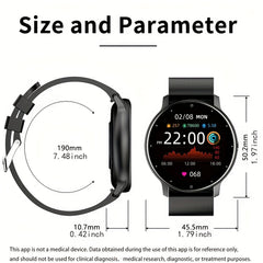 Waterproof Smart Watch Full Touch Screen Silicone Band