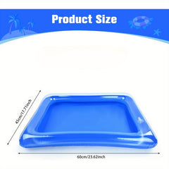 2pcs Durable PVC Inflatable Pool 58 Portable Square Sand Tray