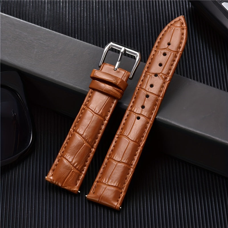 Embossed Leather Watch Straps 16-24mm Men Bracelet Replacement Strap