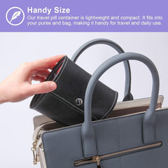 Portable Weekly Medicine Box 7 Grid 4 Reminders 7 Compartments Moisture-proof