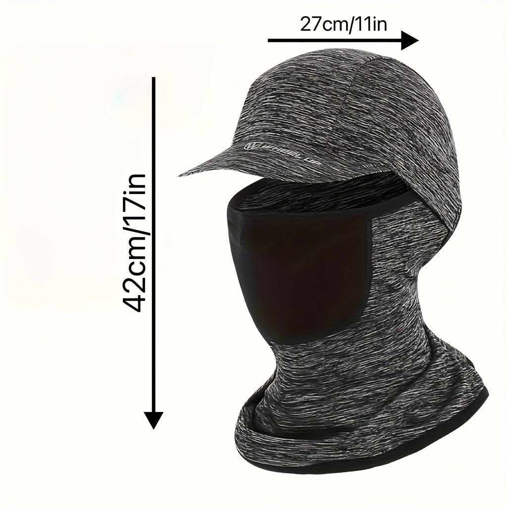 Ice Silk Balaclava Summer Hood Full Face Cover Mask Cap Hat with Brim