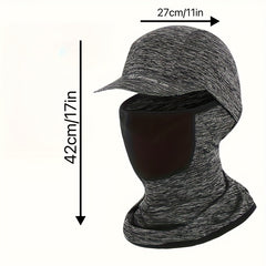 Ice Silk Balaclava Summer Hood Full Face Cover Mask Cap Hat with Brim