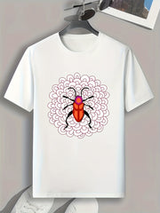 Insect Print Men's Graphic T-shirt for Summer