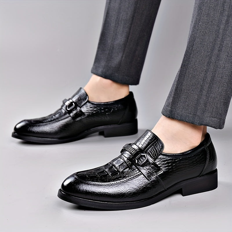 Men's Crocodile Embossed Oxford Shoes Dress Shoes For Wedding Business