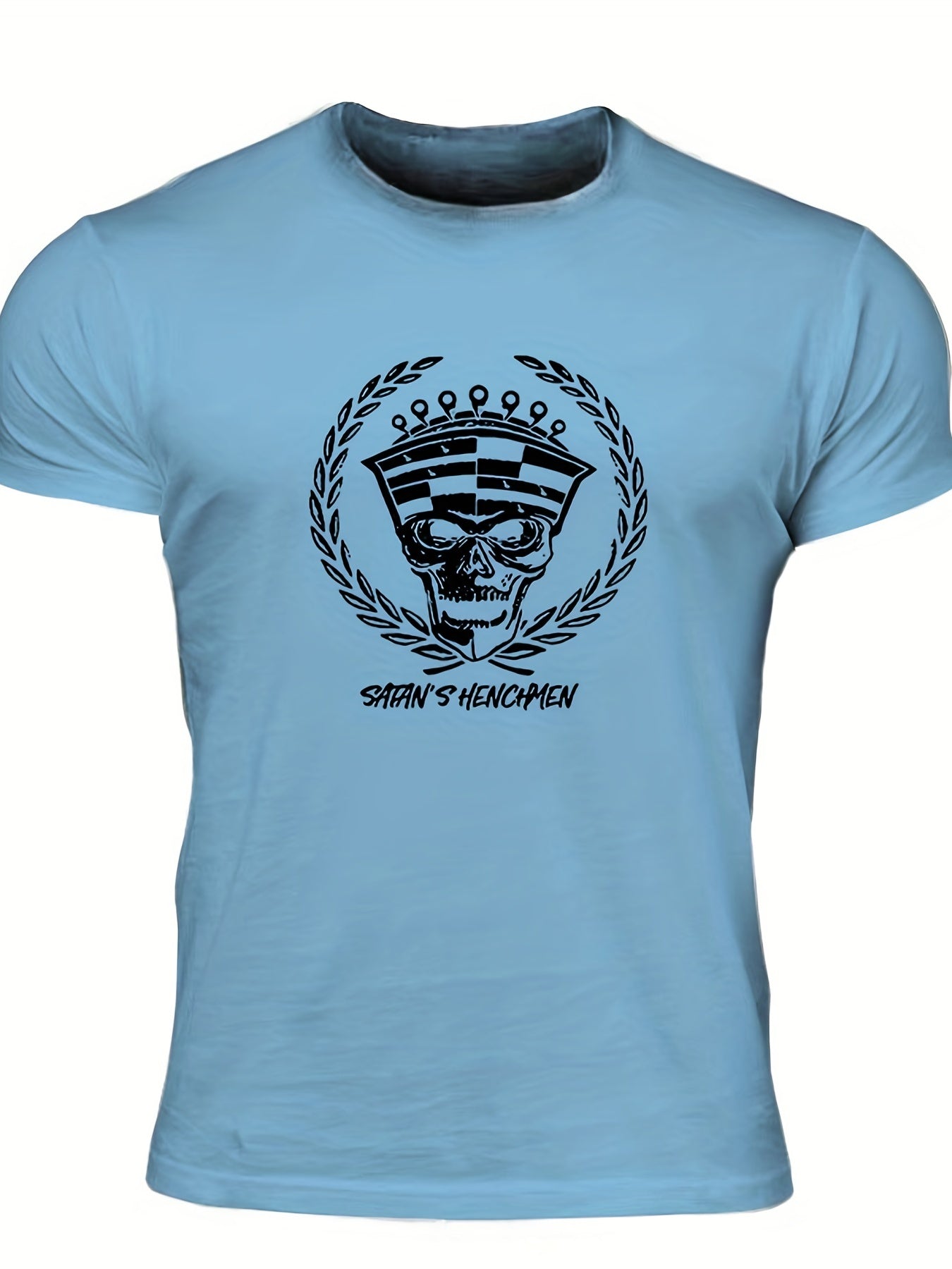 Men's Leaf & Skull Graphic T shirt Casual Breathable Tee