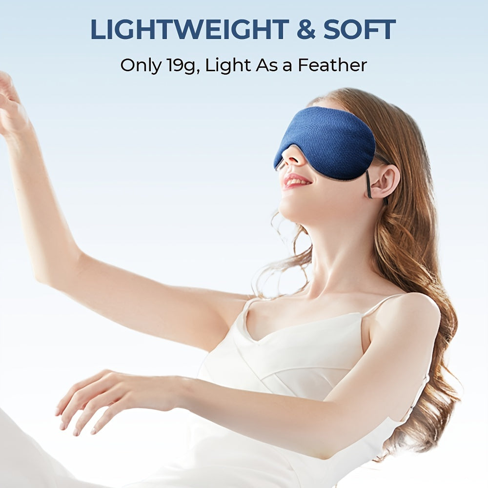 2pcs Silk Sleep Eye Mask for Nap Sleep, Portable Eyeshade