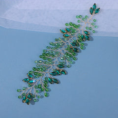 Colorful Crystal Beads Head Piece Bridal Headband Wedding Hair Accessories