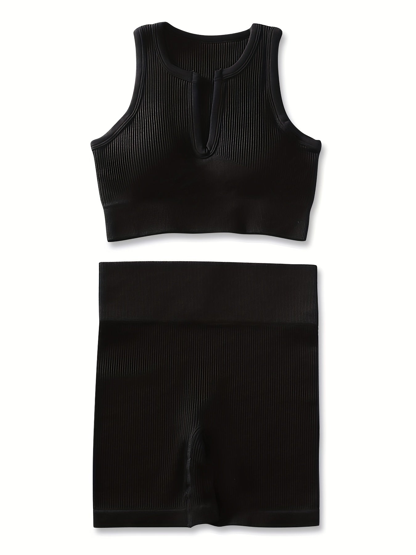Ribbed Workout Set: Tank Top & Leggings for Women
