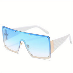 Square Oversized Frame Sunglasses Women Shield Glasses UV400 Protection