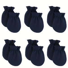 6pcs Toddler Baby Casual Thermal Mittens for Autumn and Spring