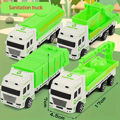 Large Pull Back Sanitation Car Model Toy