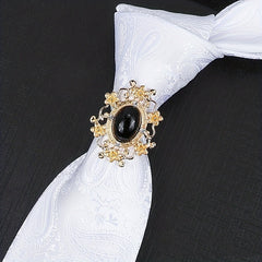 Men's Rhinestone Clip Tie Hoops Assorted